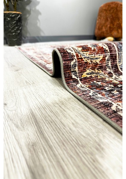 Mars Halı Geleneksel Osmanlı Motifli Bordo Eskitme Halı MARS2260 fırsatları