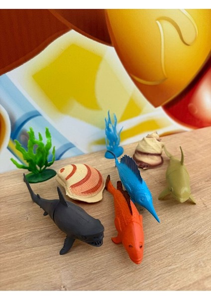 8 Parça Deniz Okyanus Hayvanları Seti Büyük Boy Eğitici Set Oyuncak Okyanus Hayvanları Set