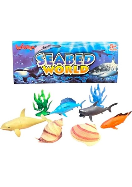 8 Parça Deniz Okyanus Hayvanları Seti Büyük Boy Eğitici Set Oyuncak Okyanus Hayvanları Set modelleri