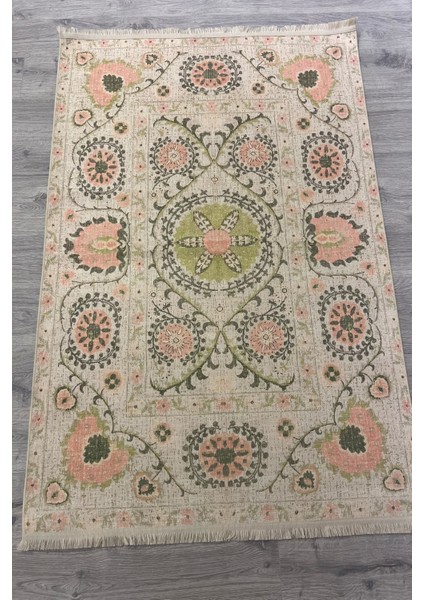 Mars Halı Çiçekli Floral Krem Pudra Pembesi Pop Art Salon Halısı Mutfak Halı 232 fiyatları