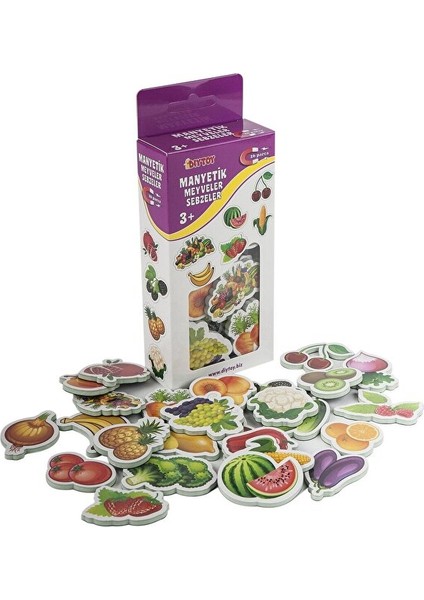 Oyuncak Manyetik Mıknatıslı 30 Parça Hayvanlar ve 26 Parça Sebze Meyveler Eğitici Set Magnet Set fırsatları