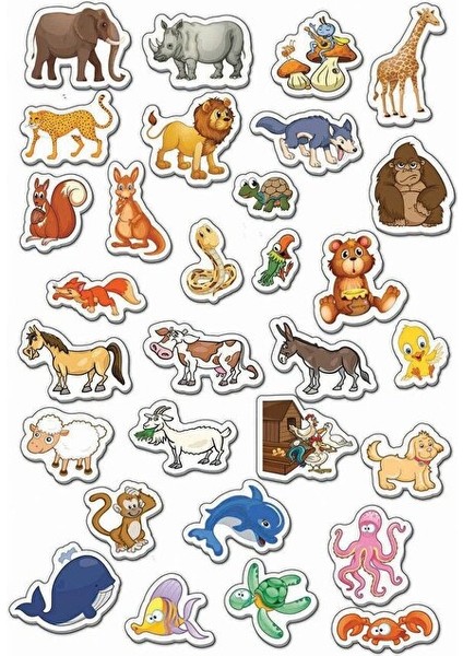 Manyetik Mıknatıslı Hayvanlar Buzdolabına Yapışan Magnet Hayvanlar Eğitici Hayvanları Tanıma Öğrenme modelleri