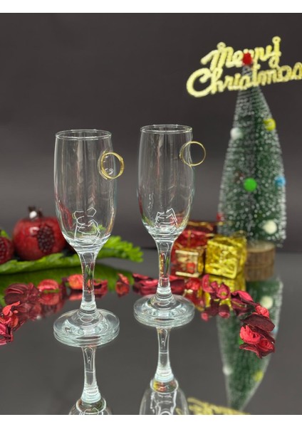 Çelik Yüzük Kadeh Seti – (kahve yanı su/kokteyl bardağı) 190 ml