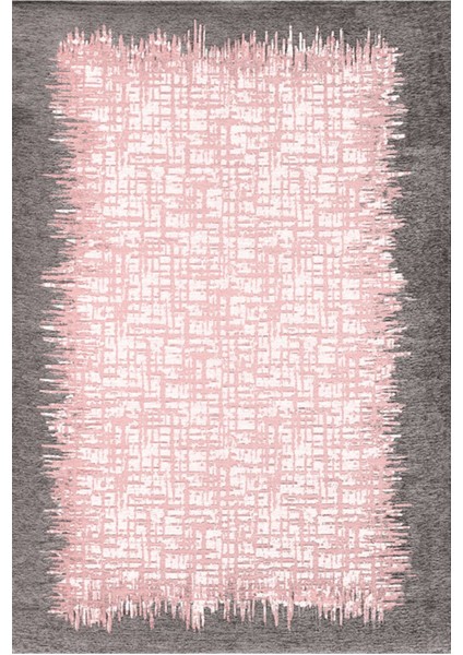 Mars 2061 Modern Çerçeve Desenli Yıkanabilir Kaymaz Salon Halısı, Koridor ve Mutfak Halısı