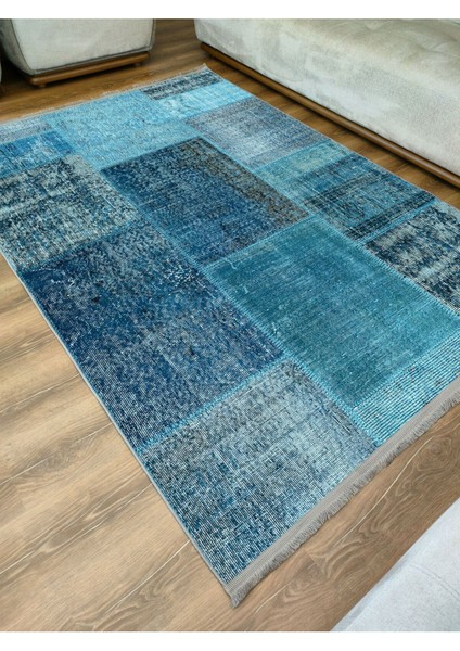 Mars Halı 2090 Mavi Tonunda Dekoratif Halı Salon Halısı Saçaklı Yıkanabilen Halı fiyatları