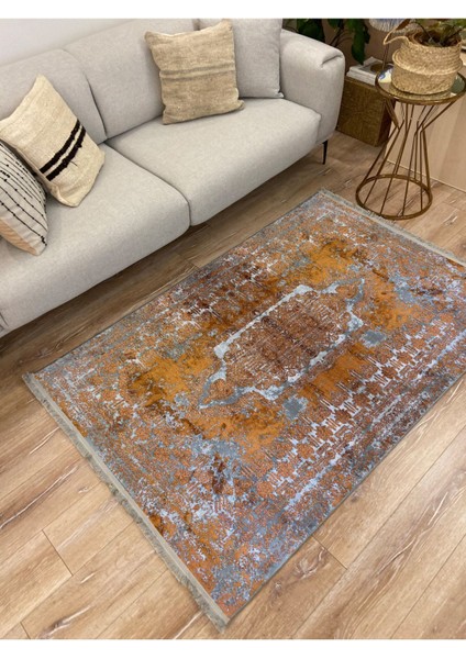 Mars 2185 Etnik Desenli Yıkanabilir Kaymaz Tabanlı Salon Halısı, Koridor ve Mutfak Halısı fiyatları