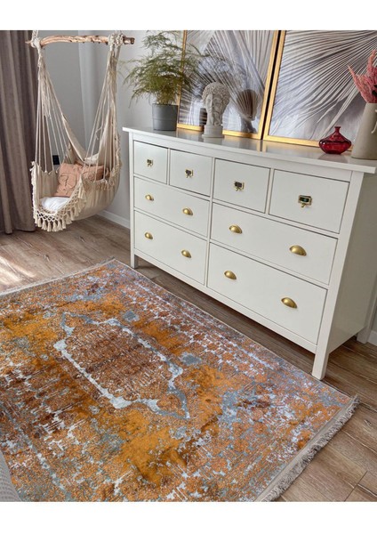 Mars 2185 Etnik Desenli Yıkanabilir Kaymaz Tabanlı Salon Halısı, Koridor ve Mutfak Halısı modelleri