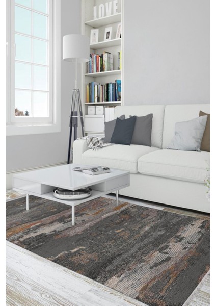 Mars Serisi Krem ve Multy Tonlarda Çiçekli Desen Kaymaz Taban Şönil Halı