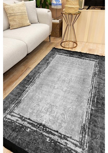 Mars 2003 Gri Tonunda Bordürlü Desen Kaymaz Taban Dekoratif Halı fiyatları