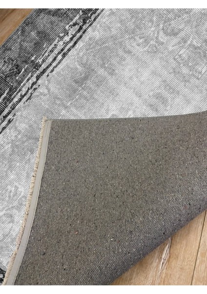 Mars 2003 Gri Tonunda Bordürlü Desen Kaymaz Taban Dekoratif Halı fırsatları