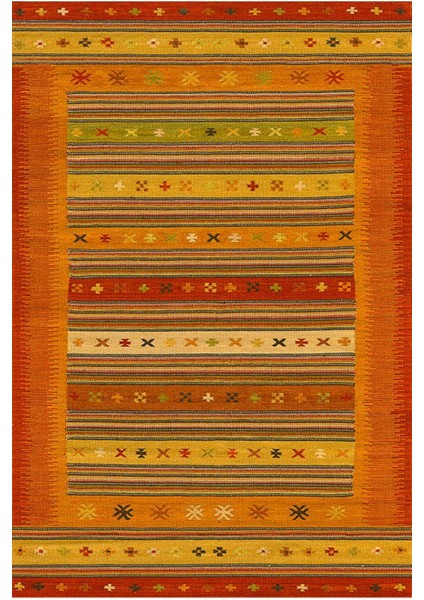 Mars 2038 Renkli Klasik Desenli Yıkanabilir Kaymaz Salon Halısı, Koridor ve Mutfak Halısı