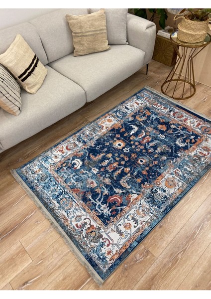 Mars 2166 Eskitme Desenli Yıkanabilir Kaymaz Tabanlı Salon Halısı, Koridor ve Mutfak Halısı indirimleri