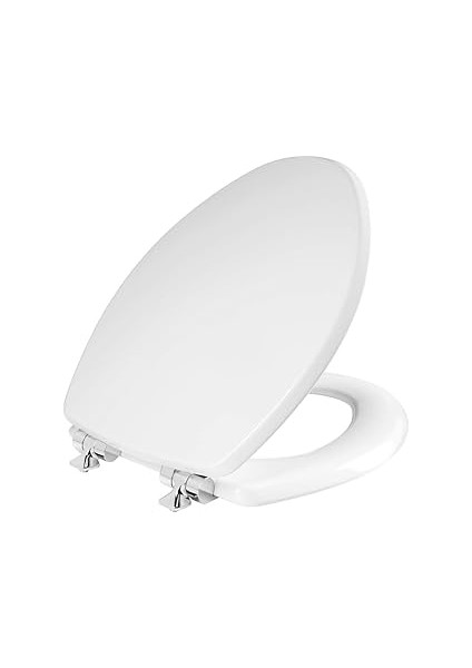 Mayfair Benton Klozet Kapağı, Krom Menteşeler, Yavaş Kapanan Ahşap Kapak, Güvenli Metal Menteşeler,