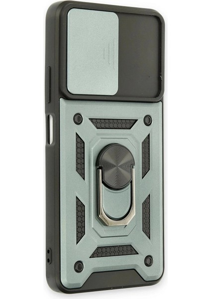 Xiaomi Redmi Note 11T Kılıf Pars Lens Yüzüklü Silikon - Yeşil fiyatları