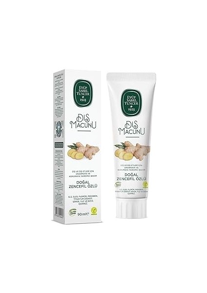 Eyüp Sabri̇ Tuncer Doğal Zencefil Özlü Diş Macunu, 90ML