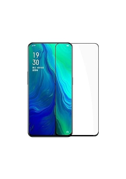 Microsonic Reno 10X Zoom Tam Kaplayan Temperli Cam Ekran Koruyucu Siyah