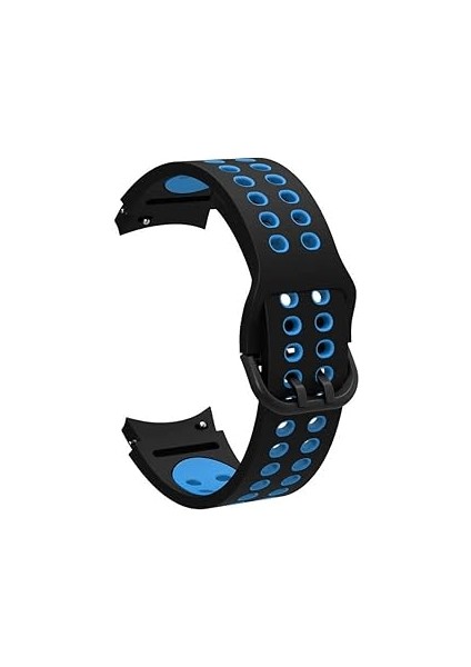 Coverzone Watch 4 Ile Uyumlu 46MM Iki Kancalı Metal Tokalı 17 Kademeli Delikli Şık T