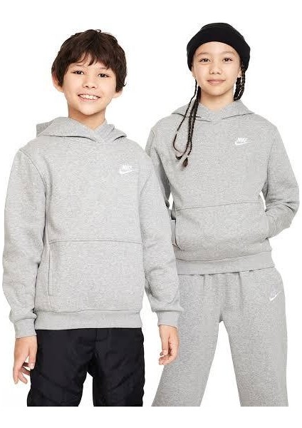 Sportswear Club Fleece Çocuk Gri Günlük Stil Sweatshirt