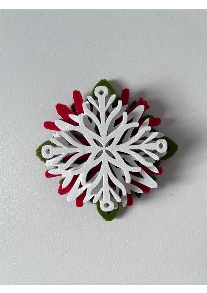 Yılbaşı Temalı Kar Tanesi Bardak Altlığı Seti – 4’lü Pla Dekoratif Altlık fırsatları