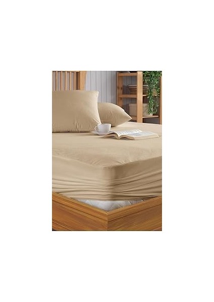 Formeya Kahverengi Sıvı Geçirmez Alez - Tek-Çift Kişilik Alez - Mikrofiber Kumaş - Fitted(Yatağı Sa