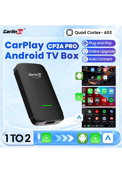 4.0 CP2A Pro Netflix Youtube Kablosuz Carplay&android Auto Tv Kutusu