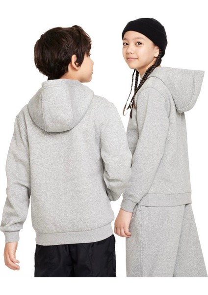 Sportswear Club Fleece Çocuk Gri Günlük Stil Sweatshirt fırsatları
