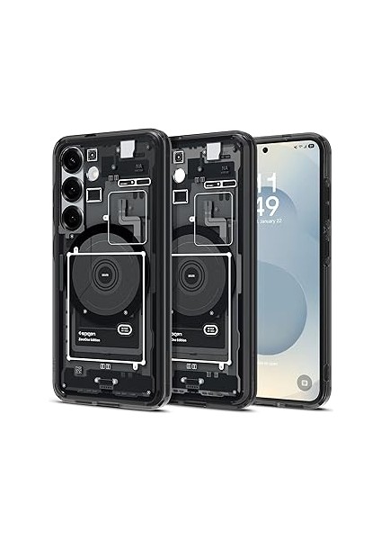 Spigen S25 ile Uyumlu Ince Kılıf Hybrid Sararma Karşıtı Duraclear Hava Kanalı Teknoloj