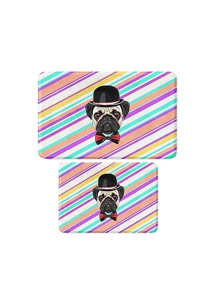 Monnhein Sevimli Tasarımlı Mikrofiber Banyo Paspası, Kaymaz Taban, Makinede Yıkanabilir (246_BPSM,