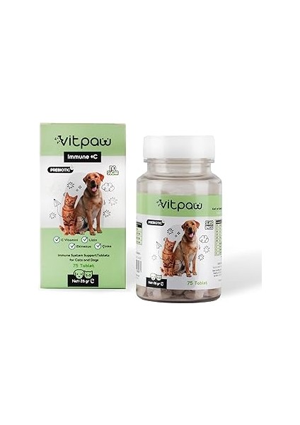 Vitpaw Kedi ve Köpek Için Vücut Direnci Destekleyici Tablet, 75 Adet