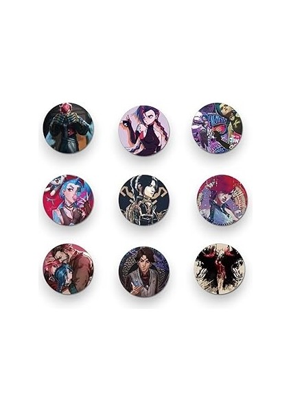 Ms Major Selection 9 Adet Arcane Jinx Temalı Rozet 44 Mm, 684984684918564