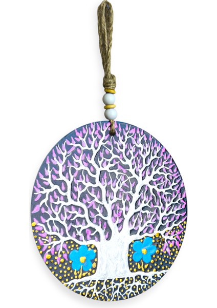 Şans ve Koruma Getiren El Boyaması Ahşap Nazarlık – 20 cm Çapında-Model-5 modelleri