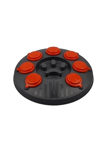 Glipet Kedi Köpek Bulmacası ve Yavaş Yeme Mama Kabı Gri-Turuncu