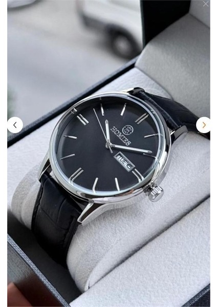 Deri Kayışlı Siyah Erkek Kol Saati fiyatları