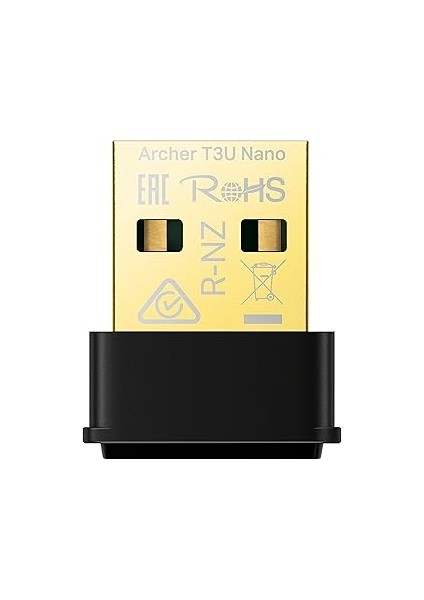 Tp-Link Archer T3U, AC1300 Mbps, Çift Bant, USB 2.0, Nano Wi-Fi 5 USB Adaptör