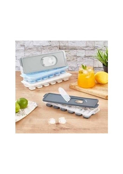 Deconox Silikon Tabanlı Buzluk, 12'li Buz Kalıbı, Silikon Tabanlı Buz Kalıbı, Kolay ve Pratik Buz H