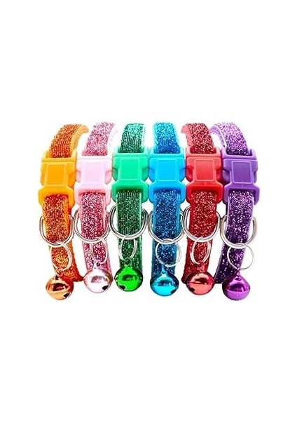 Glipet Simli Zilli Dokuma Kedi Boyun Tasması 19X1 cm Turuncu