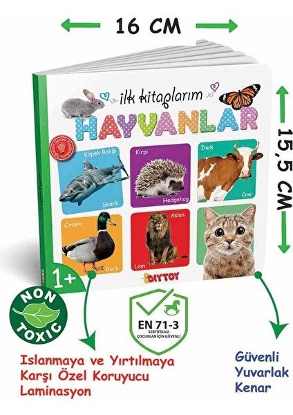 Eğitici Ilk Kitaplarım 6 Lı Set Sayılar,renkler,zıt Kavramlar,şekiller,hayvanlar,ilişki Kurma modelleri