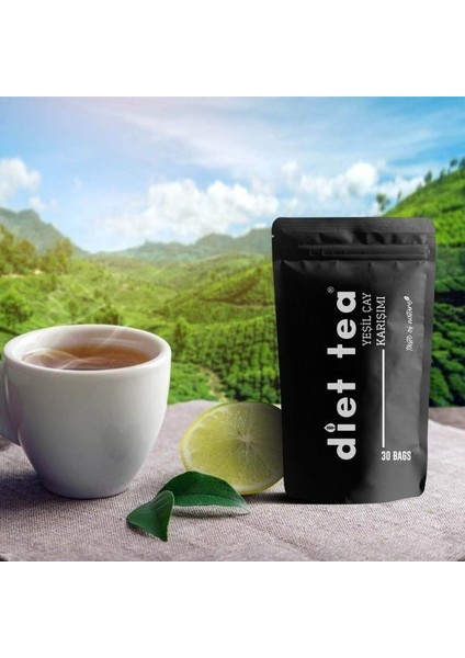 Diet Tea Yeşil Bitki Çayı Karışımı Süzen Poşet 30’lu