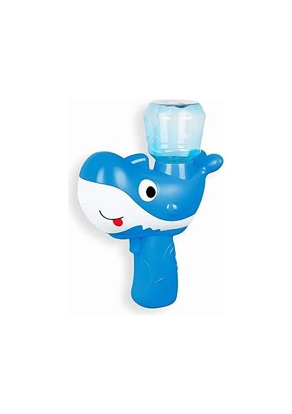 Oyuncak Şarjlı 120 ml Su Kapasiteli Su Şişesi Takılabilen Sevimli Balina Su Tabancası (Mavi)