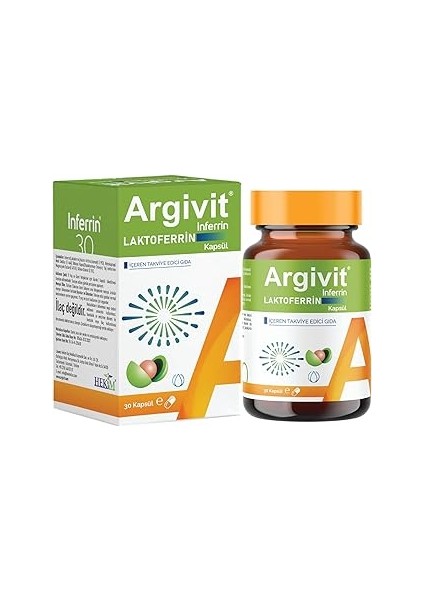 Argivit Inferrin Laktoferrin Içeren Takviye Edici Gıda 30 Kapsül