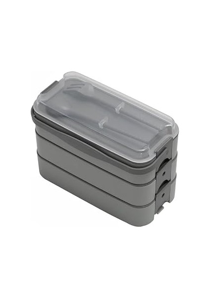 Orret 1260 ml 3 Katlı 6 Bölmeli Bpa'sız Pp Plastik Sefer Taşıma ve Beslenme Çantası, Kilitli B