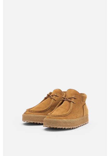 %100 Doğal Deri Rebel Kadın Süet Deri Taba Yarım Bot