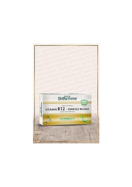 Shiffa Vitamin B12 Ginkgo Biloba Tablet | Yüksek B12 Vitamini ve Ginkgo Biloba Ekstresi | Foli