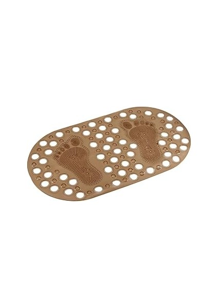 Efe Mark Serisi Banyo - Küvet Içi Kaydırmaz Vantuzlu Ayak Desenli Paspas 66,5 x 36,5 Cm, Ka