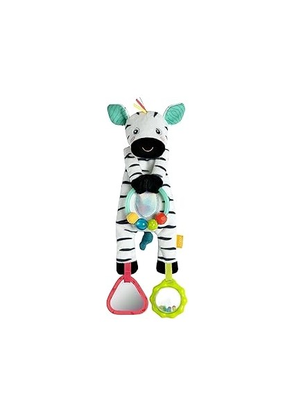 Fehn Toys Bebek Fasulye Torbası Zebra - Boncuk Halkalı Motor Becerileri Oyuncağı, Kavrama ve Hisset