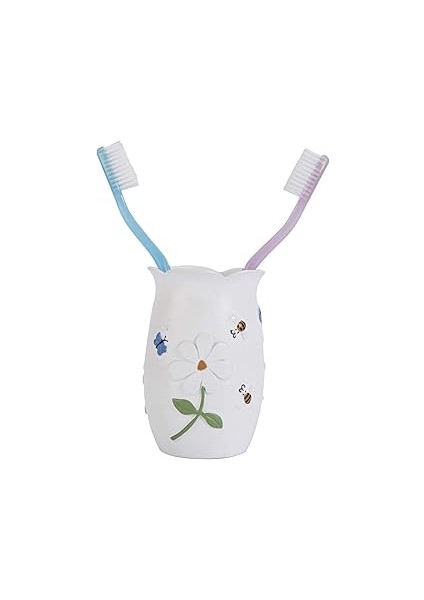 Bosphorus Diş Macunu Kabı Çiçekli Poliresin