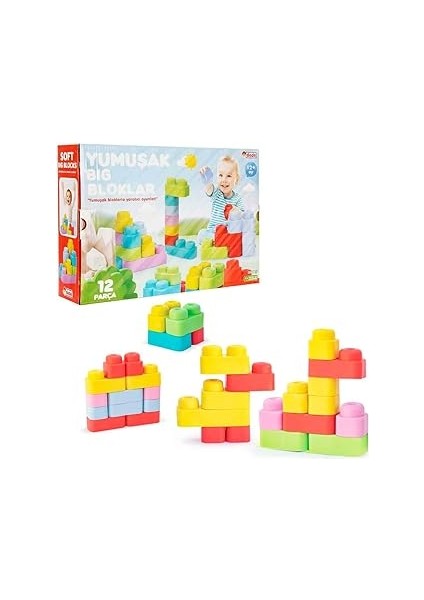 Dede Yumuşak Big Bloklar 12 Parça Oyuncak