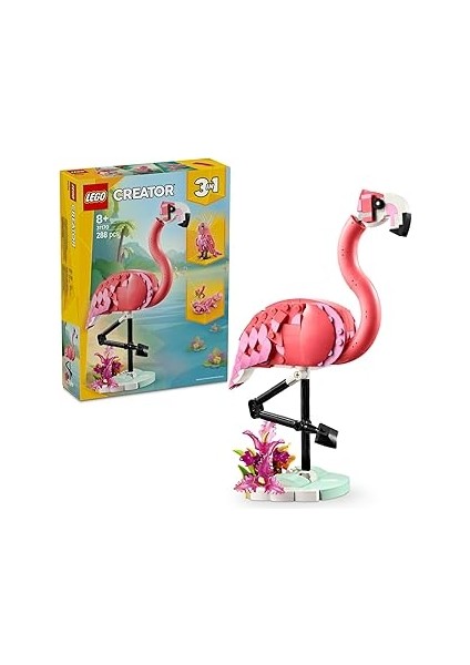 Creator 3'ü 1 Arada Vahşi Hayvanlar: Pembe Flamingo 31170 – 8 Yaş ve Üzeri Kız ve Erkek Çocukl