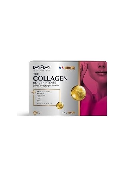 DAY2DAY The Collagen Beauty Intense Çilek 30 Şase + The Colagen Beauty Likit Tüp 14'lü Hediye
