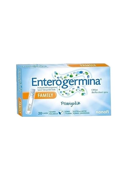 Enterogermina Aile 20 Flakon 4 Milyar Bacillus Clausii Sporu Içeren Probiyotik